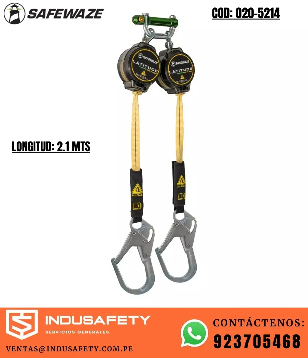 Bloque Retráctil Arco Eléctrico SAFEWAZE 020-5214 de 2.1 metros