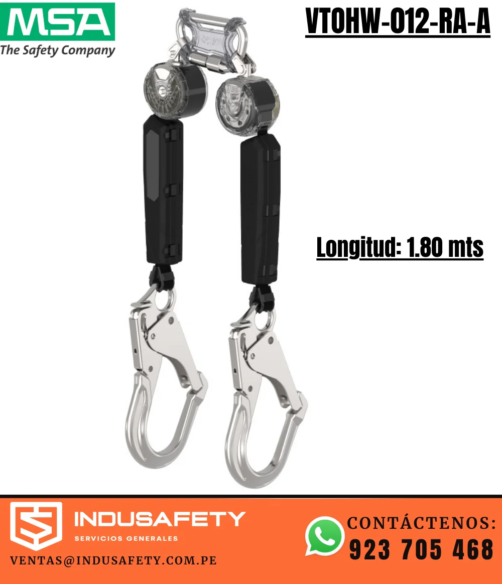 Bloque retractil MSA doble VTOHW-012-RA-A de 1.8 m