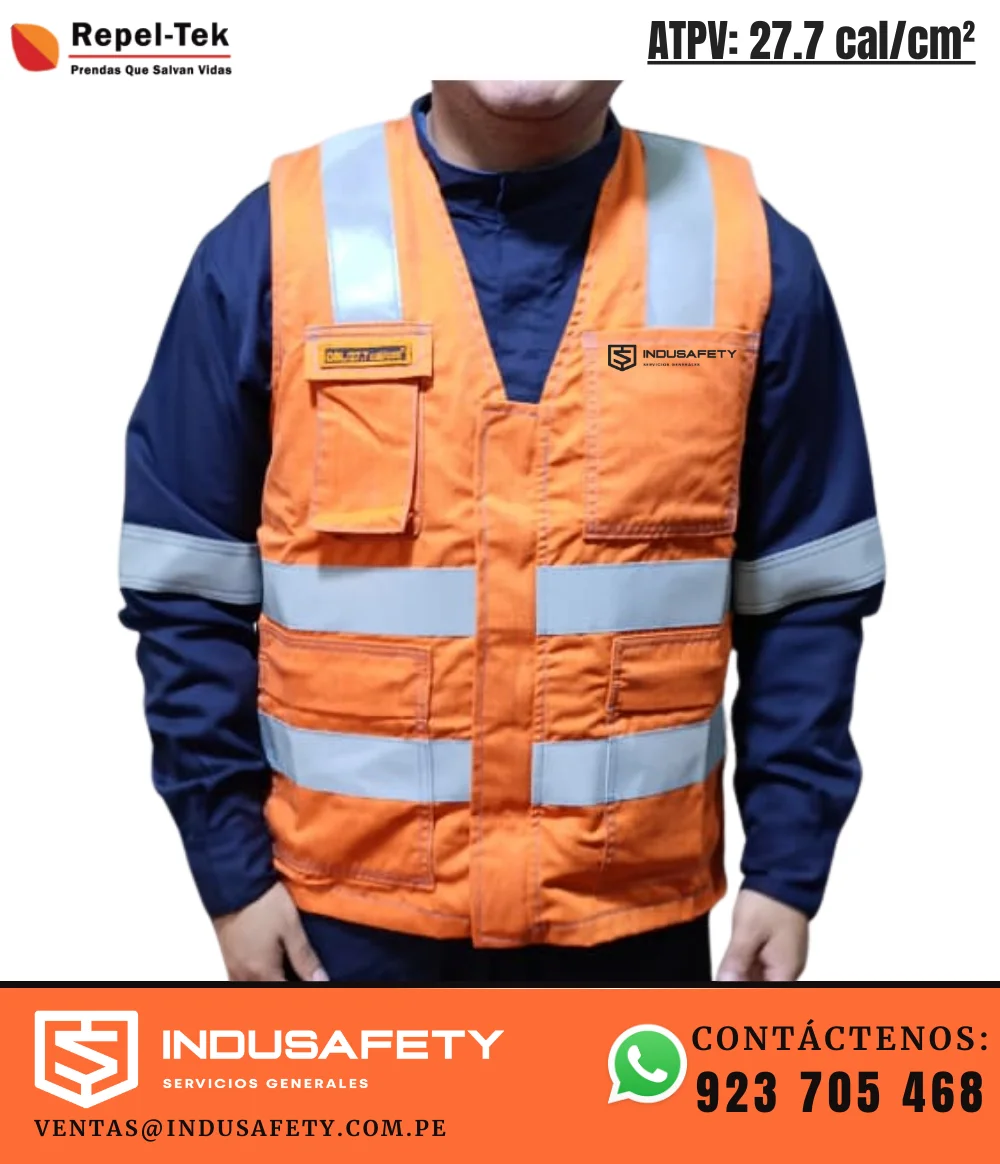 Chaleco ignífugo 27.7 cal Repel-Tek anti arco eléctrico