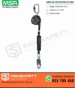Línea de vida retráctil MSA VTOHG-031-DE-A de 3 m con cable de acero