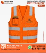 Proveedor de chaleco ignífugo anti arco eléctrico de 27.7 cal/cm² en Lima, Perú