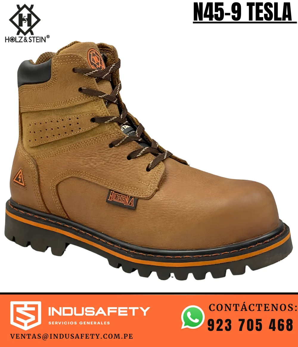 Botín N45-9 TESLA Holz&Stein con puntera composite para seguridad industrial