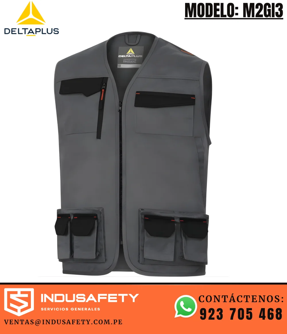 Chaleco Delta Plus M2GI3 de Trabajo Multibolsillos