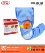 Detector de alto voltaje personal SEW 287 SVD en uso con su empaque