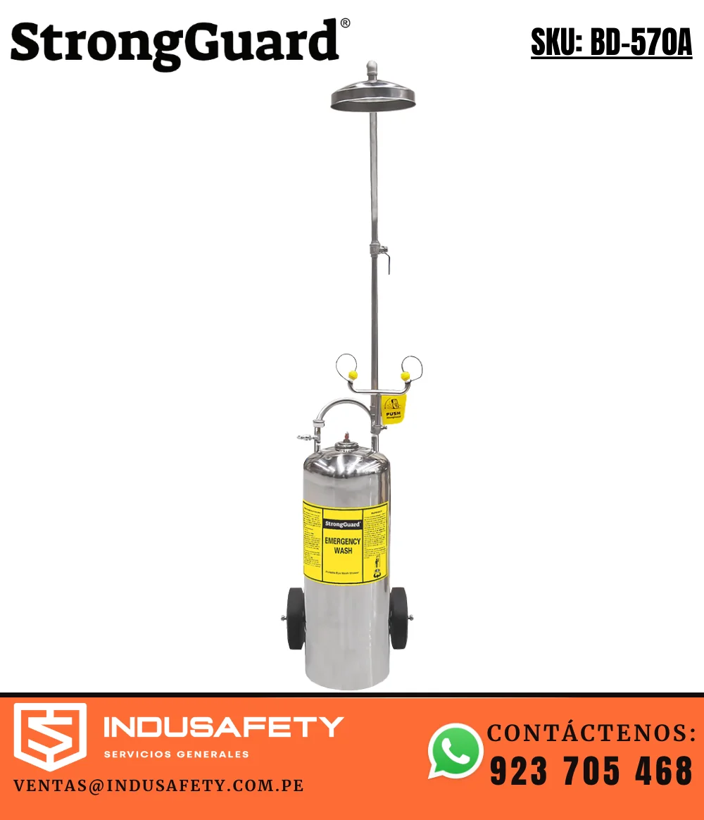 Ducha lavaojos portátil 45L StrongGuard BD-570A