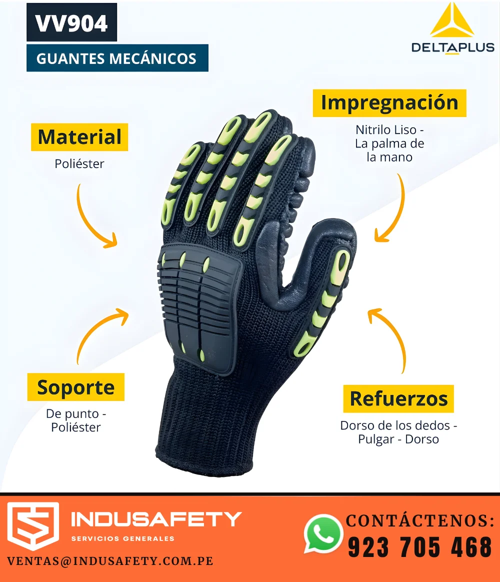 Guante Antivibratorio Delta Plus VV904 para trabajo pesado