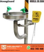 Ducha lavaojos con pedal de acero inoxidable BD-550A - StrongGuard - Imagen 3