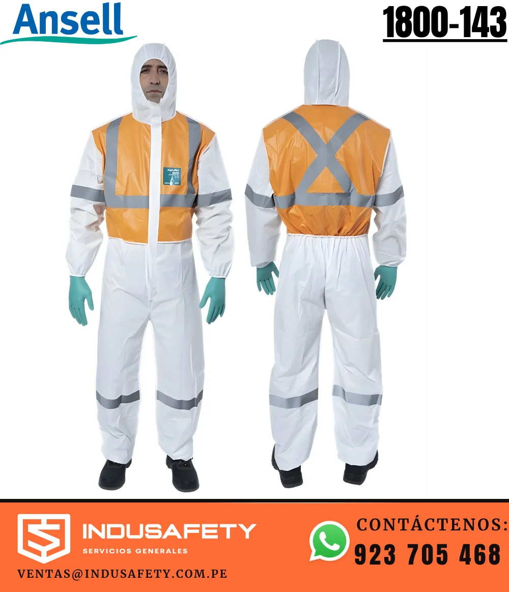 Traje AlphaTec 1800 BC Modelo 143 con bandas de alta visibilidad