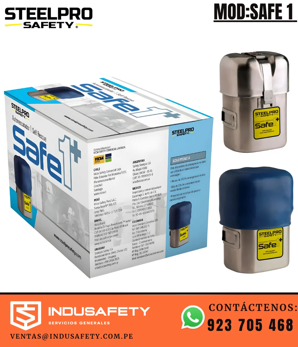 Autorescatador Steelpro SAFE 1+ de circuito abierto para monóxido de carbono