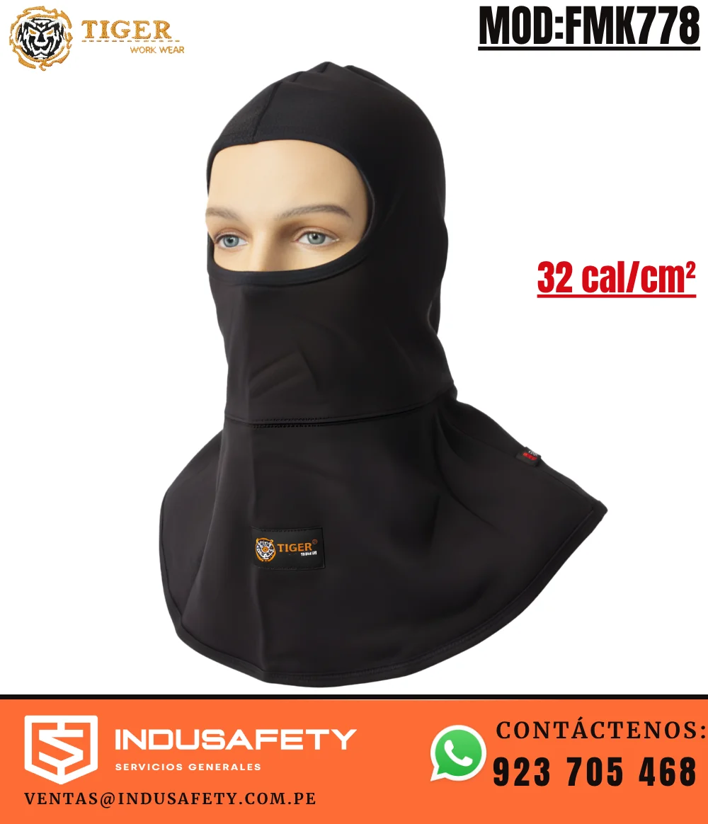 Balaclava anti arco eléctrico 32 cal/cm² Tiger FMK778