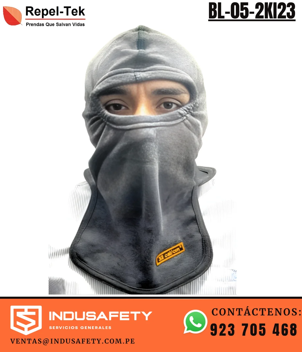 balaclava anti arco eléctrico Repel-Tek frontal 32 cal/cm²