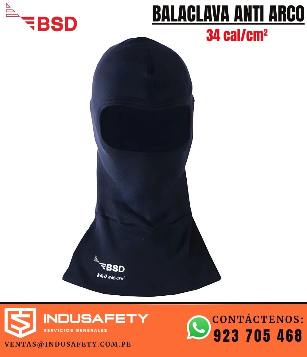 Balaclava BSD anti arco eléctrico 34 cal/cm²