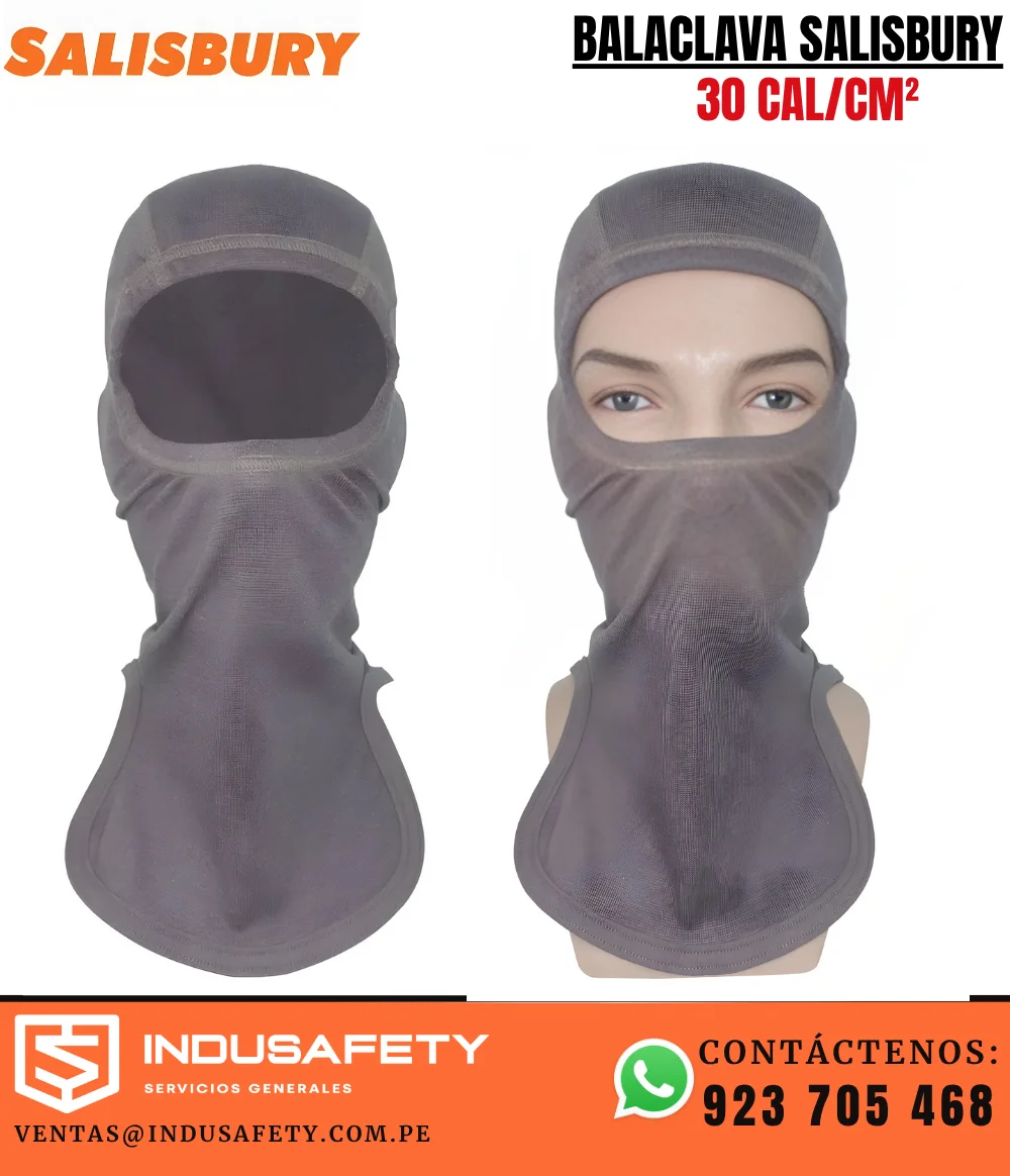 Balaclava ignífuga Salisbury ATPV 30 cal/cm² gris