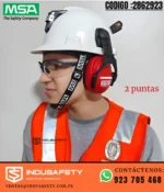 Barbiquejo 2 Puntas MSA 2862923 en uso