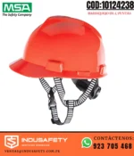 Barbiquejo de 4 Puntas MSA 10124238 instalado en casco de seguridad