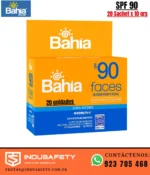 Bloqueador Solar Bahía SPF 90 Face Sachet x 10 g caja x 20 unidades para protección facial UVA y UVB
