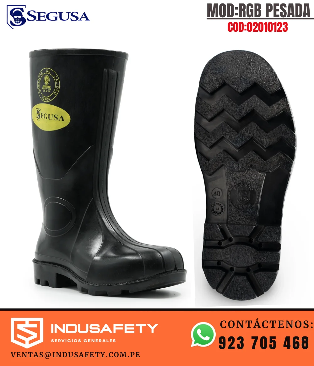 Bota minera RGB SEGUSA con forro azul y punta de acero