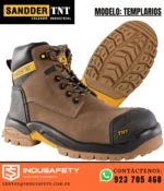 Botín de seguridad Templarios Sandder TNT de calzado industrial con planta antideslizante y diseño resistente.