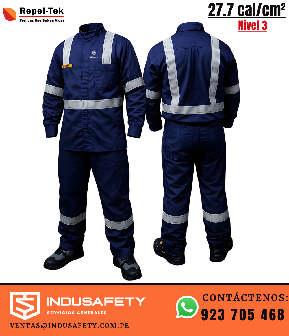 Camisa y Pantalón Ignífugo Repeltek 27.7 cal/cm² con Cinta Reflectiva
