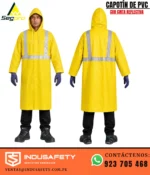 Capotín Impermeable de Alta Visibilidad SEGPRO frontal y espalda