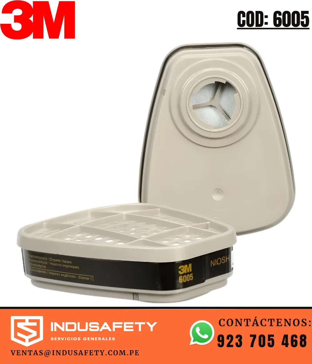 Cartucho 3M 6005 para formaldehído y vapores orgánicos.
