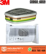 Cartucho 3M 6059 ABEK1 Multigás para gases y vapores