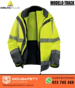 Casaca Delta Plus TRACK Amarillo Fluo-Gris abierta 8000 mm