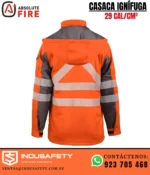 Casaca ignífuga de alta visibilidad Absolute Fire 29 cal/cm² posterior