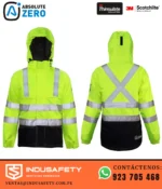 Casaca Impermeable para Mina con Cinta 3M Thinsulate vista frontal y posterior