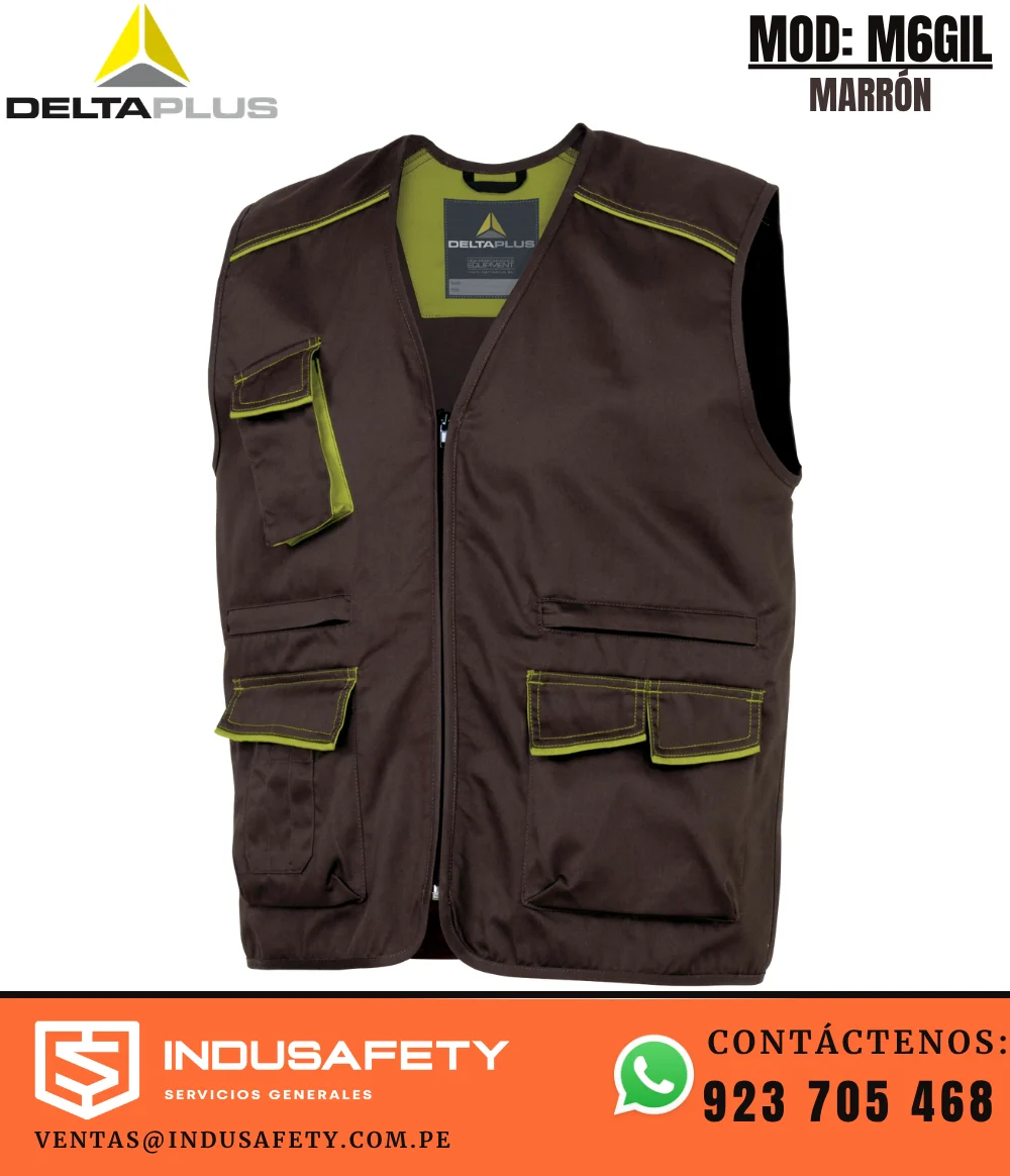 Chaleco Delta Plus M6GIL Marrón/Verde