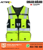 Chaleco Geólogo Minero Amarillo con cinta 3M