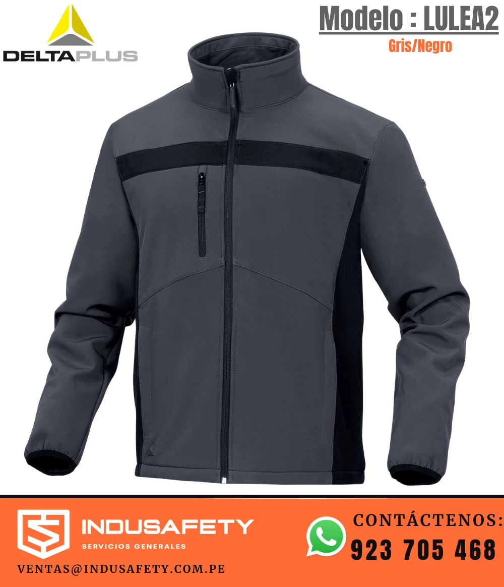 Chaqueta Delta Plus LULEA2 Gris/Negro softshell cortaviento e hidrófuga
