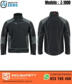 Chaqueta Softshell Absolute Zero Negra Z-1000 vista frontal y posterior