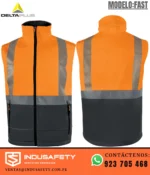 Chaqueta Softshell Delta Plus FAST Naranja con mangas desmontables