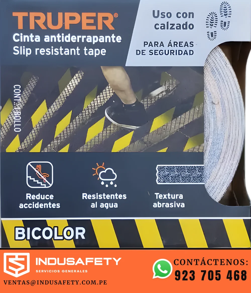 Cinta Antideslizante Amarilla/Negra de 2 x 18 m