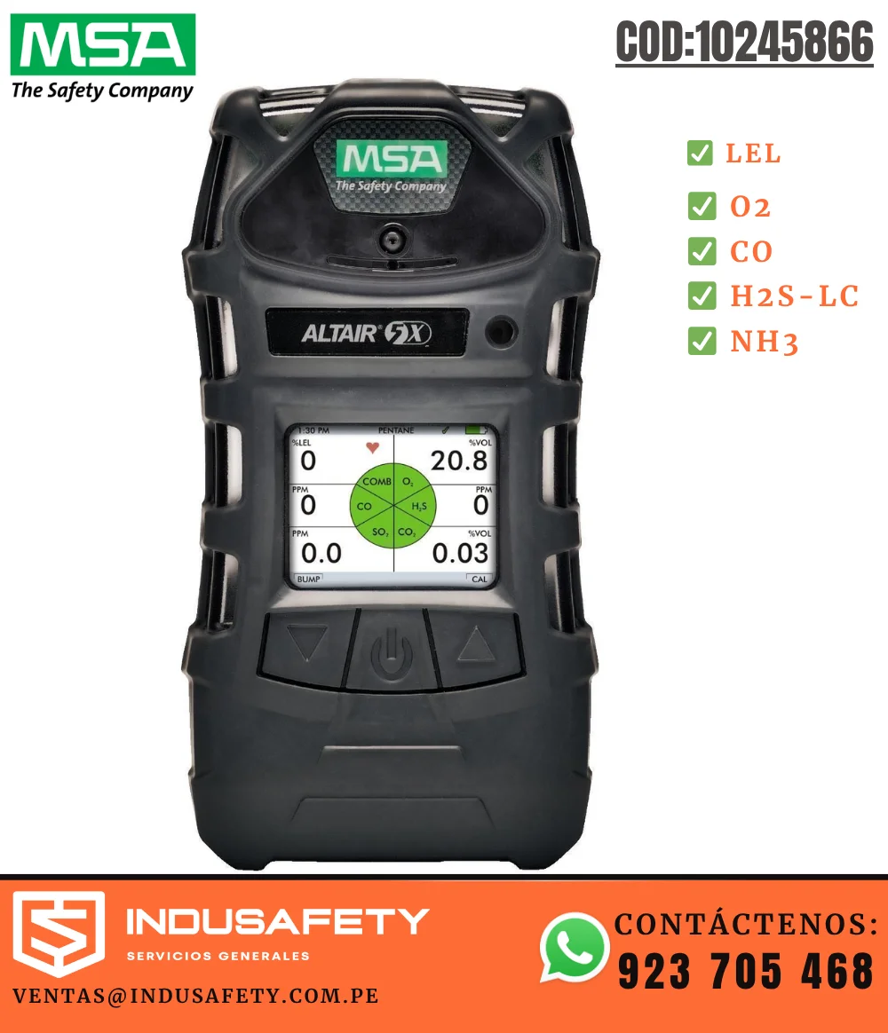 Detector Multigas MSA ALTAIR 5X LEL O2 CO H2S-LC NH3