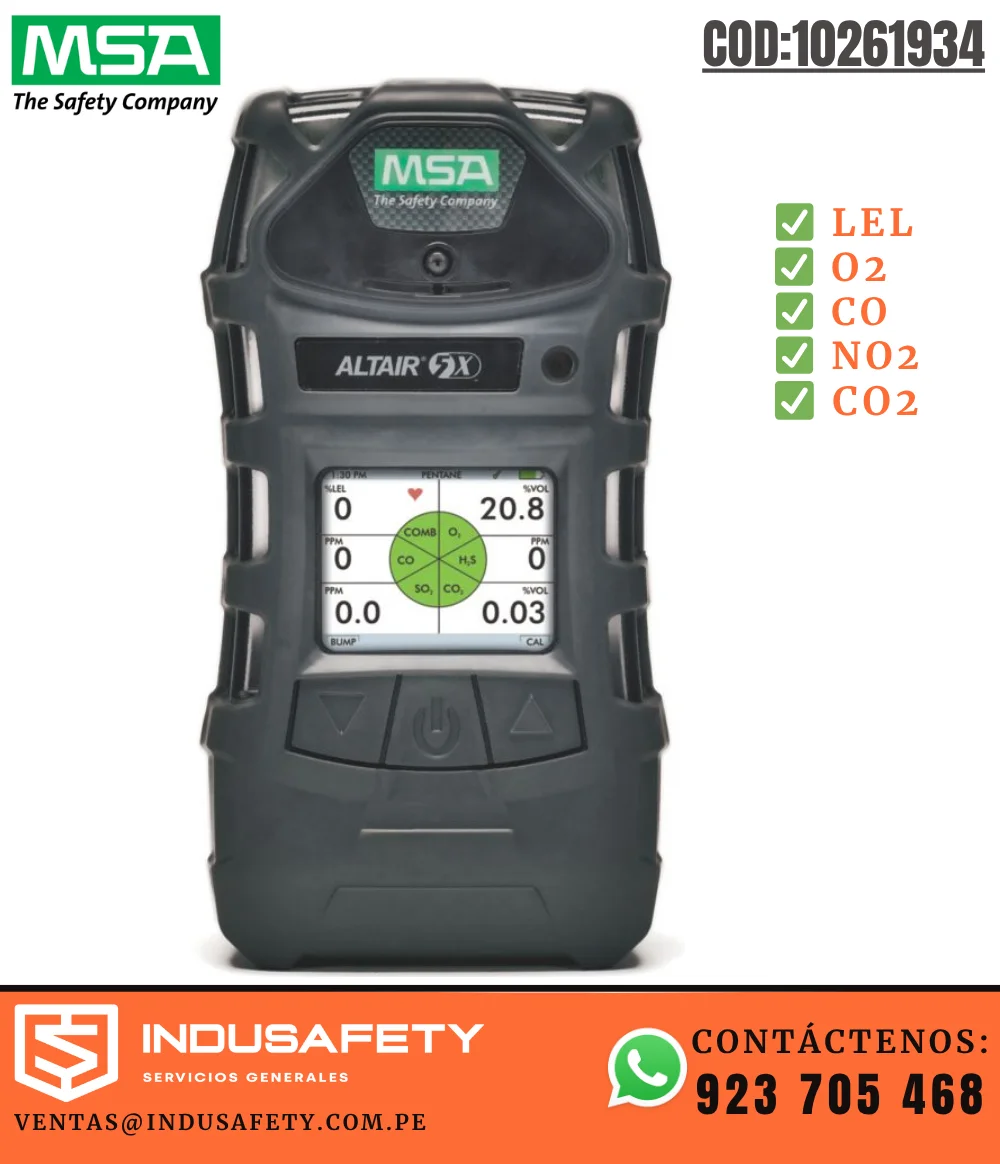 Detector Multigas MSA ALTAIR 5X LEL O2 CO NO2 CO2
