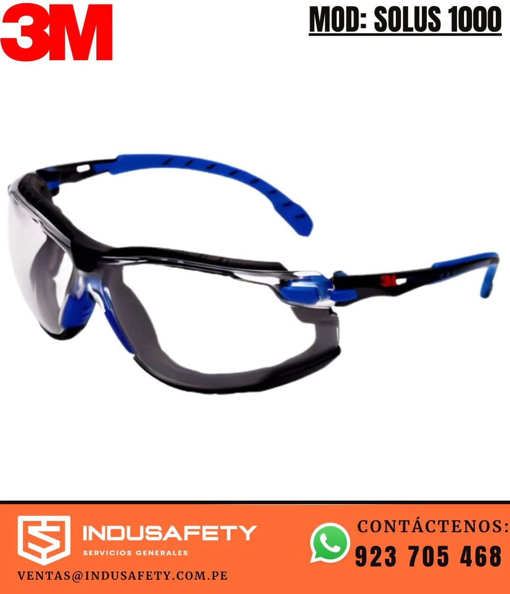 Lentes de Seguridad 3M Solus 1000 con Antiempañante Scotchgard