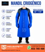 Mandil criogénico impermeable para nitrógeno líquido
