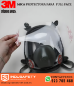 Mica para Respirador Full Face 3M 6885 instalada en visor de respirador