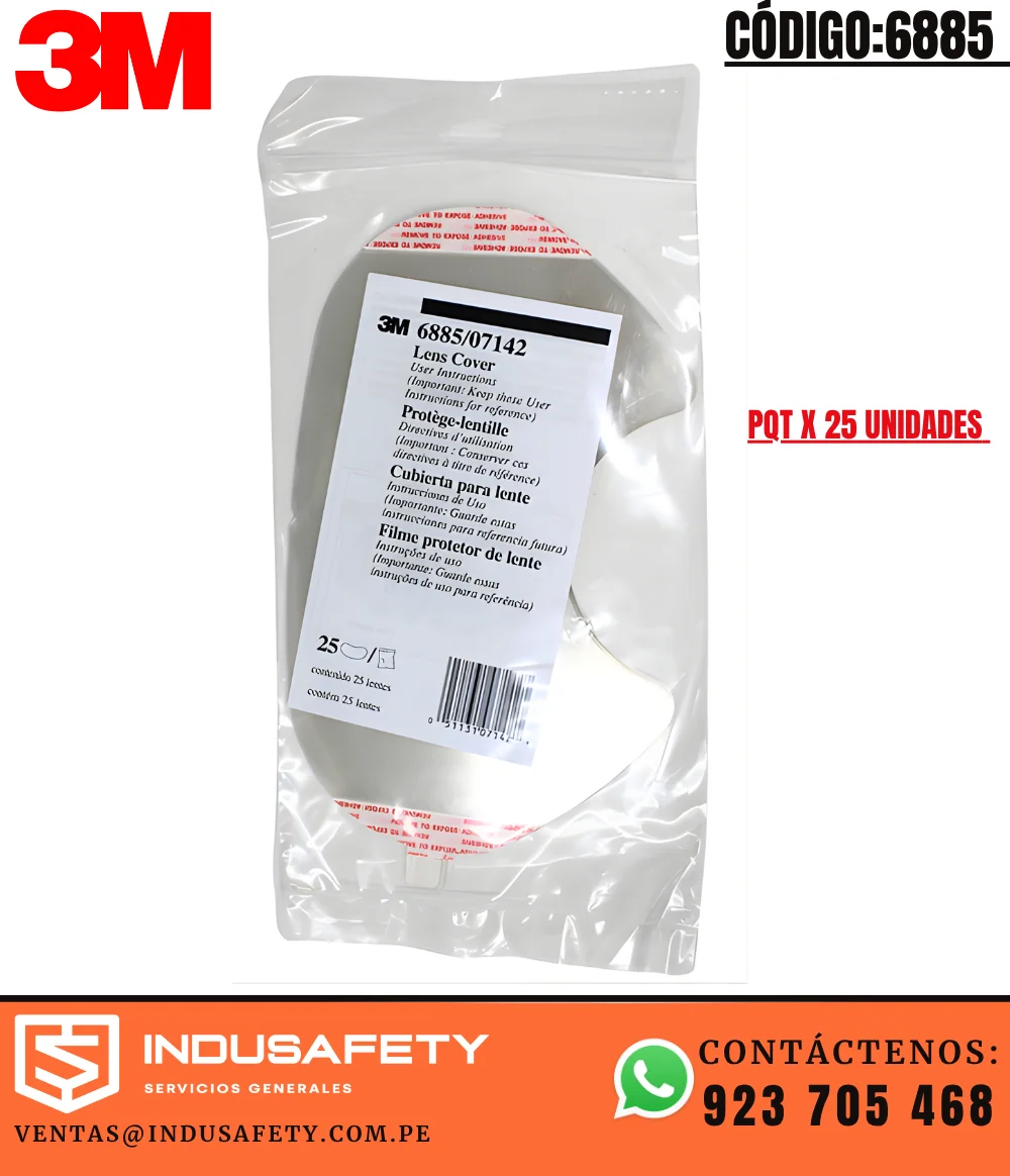 Mica para Respirador Full Face 3M 6885