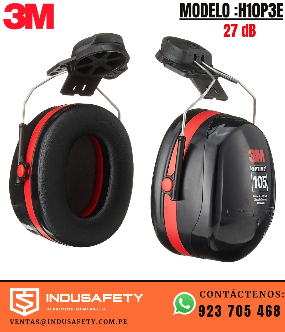 Orejeras 3M Peltor H10P3E Adaptable al Casco con 27 dB de atenuación