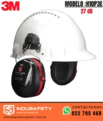 Orejeras 3M Peltor H10P3E instaladas en casco de seguridad