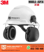 Orejeras 3M Peltor X5P3E instaladas en casco de seguridad