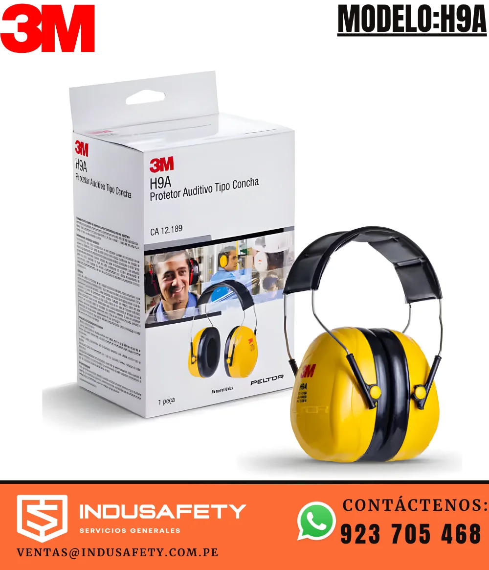 Orejeras 3M Tipo Vincha H9A con empaque original para protección auditiva industrial