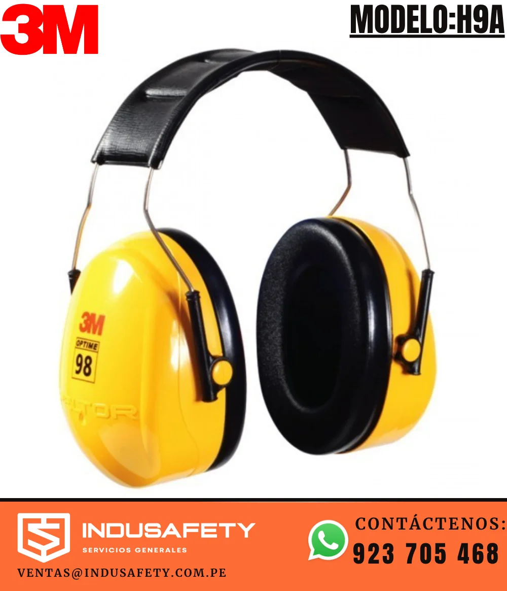 Orejeras 3M Tipo Vincha H9A Peltor Optime 98 25 dB para protección auditiva industrial