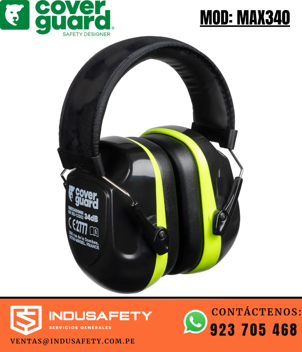 Orejeras Coverguard MAX340 (34 dB) Tipo Vincha