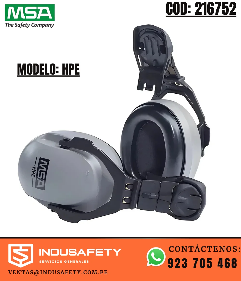 Orejeras MSA HPE adaptable al casco 216752 para protección auditiva industrial