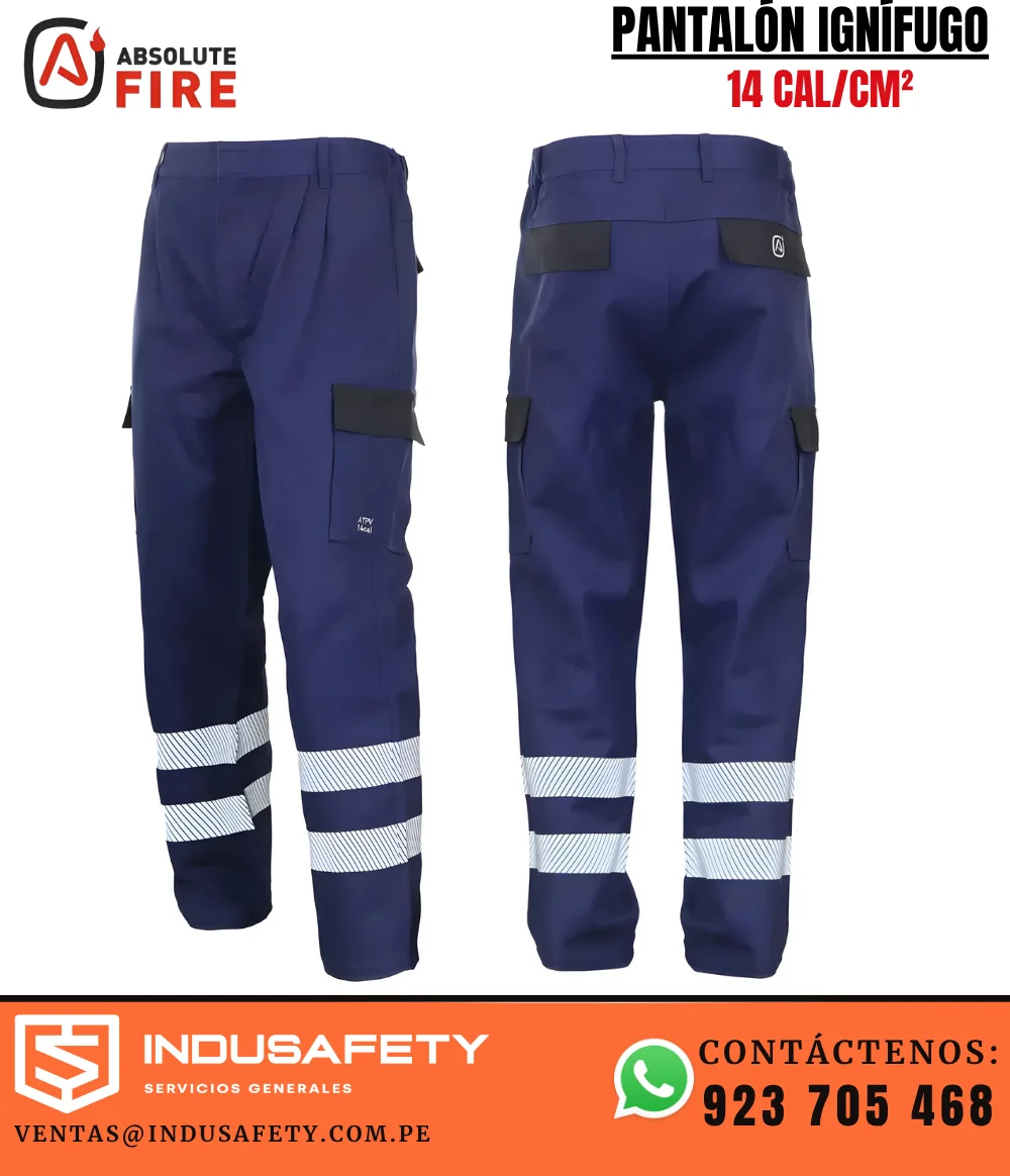 Pantalón ignífugo con cinta reflectiva Absolute Fire ATPV 14 cal/cm²