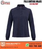 Polo ignífugo para mujer resistente a la llama 9.6 cal/cm² frontal